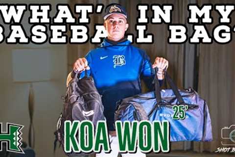 What's In My Baseball Bag? Ft Hawaii Commit Koa Won A Class Of 25' Catcher