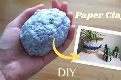 How to Make Paper Clay- All Natural - NO BLENDER- NO SHREDDER- Craft Ideas by Fluffy Hedgehog