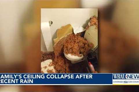 Couple dismayed after roof leak patched with plastic