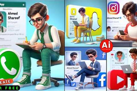 How to create 3D AI Social media boy Images | Viral photo editing | bing image creator tutorial | ai