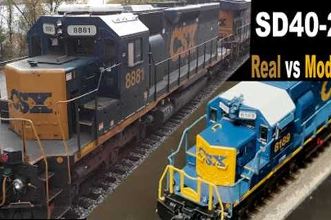 REAL vs. MODEL RAILROAD! Engineer Shows Great SD40-2 &amp; Reviews BLI
