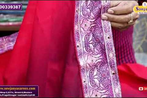 Georjet Catalogue sarees 50% to 60% Discount offer sarees|@SowjanyaSareeMandir