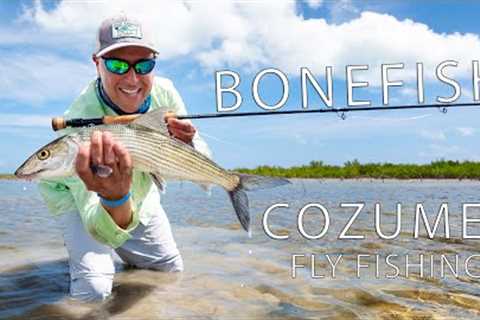 The Thrill of Fly Fishing for Bonefish in Cozumel's Crystal Clear Waters, Mexico #flyfishing