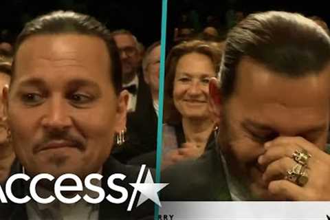 Johnny Depp TEARS UP Over 7-Minute Standing Ovation At 2023 Cannes Film Festival