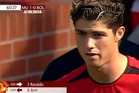 Cristiano Ronaldo First Match For Manchester United