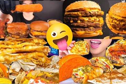 Fast FOOD CRAVINGS *ASMR MUKBANG*EATING SOUNDS MUKBANG COMPILATION||BIG BITE EXTREME FAST FOOD