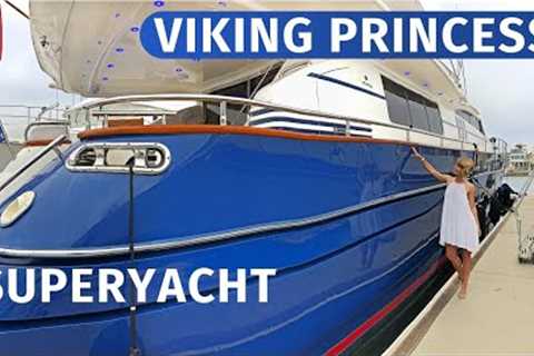 $1,299,000 2002 VIKING PRINCESS 84' SuperYacht AVICCI 2015 REFIT Liveaboard Motor Yacht TOUR &amp;..