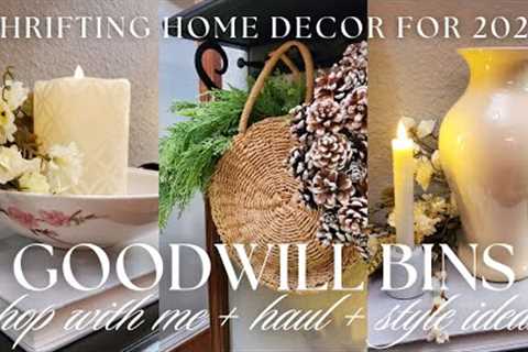 GOODWILL BINS HOME DÉCOR THRIFT WITH ME 2024 | Shop with Me + Thrift Haul + Decorating Ideas