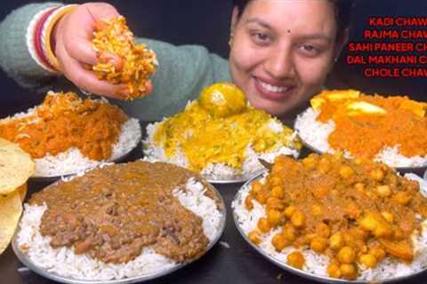 Eating 😋Dalmakhni Chawal,Sahi Paneer Chawal,Chole Chawal,Rajma Chawal,Kadhi Chawal ll Foodie Gd ll