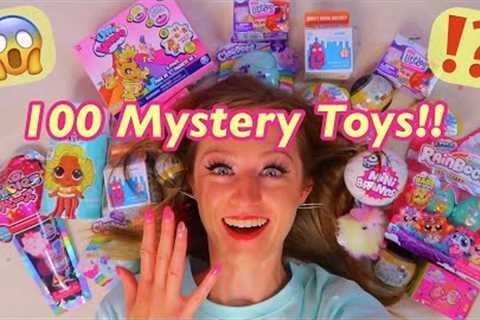 UNBOXING 100 MYSTERY SURPRISE TOYS!!😱✨(CHIBIES, MINI BRANDS, MASHEMS, REAL LITTLES + MORE!!🥳..
