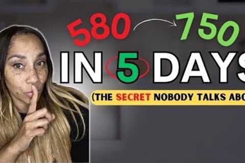 🤫The Secret To Increase Your Credit Score By 100 Points In 5 days! Boost Your Credit Score Fast 💨