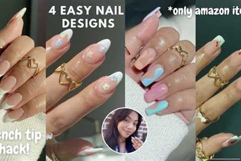 Struggling with Nail Art? 😭 How to do a French Tip Hack &amp; Easy Nail Art for Beginners 💅🏼