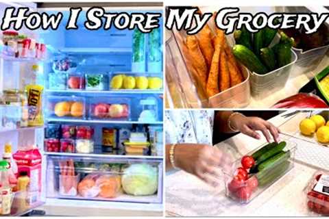 How I store my Grocery/Fridge Restock/Grocery Haul/Fridge organisation