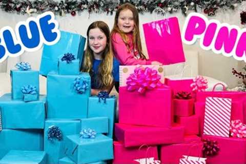 PINK and BLUE Gifts Challenge with Sisters Play Toys