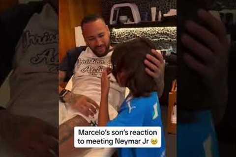 Marcelo’s son gets emotional after meeting Neymar Jr for the first time 🥹