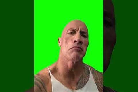 The Rock Eyebrow Raise Green Screen (Full Vertical version 4K) 🤨🗿