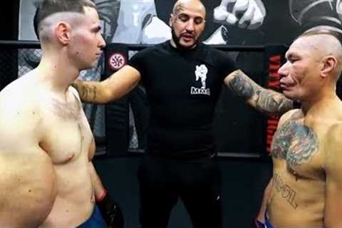 Fighter with BIG ARMS clashes the Old man | Strange MMA Fight HD