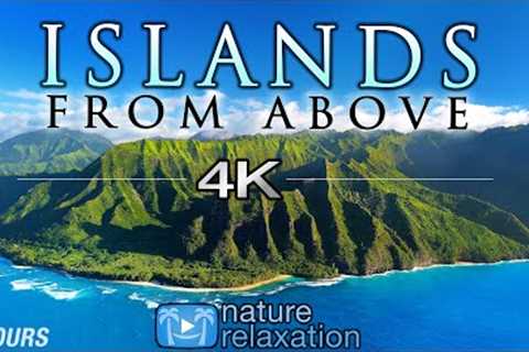 8 HOUR DRONE FILM: Islands From Above 4K + Music by Nature Relaxation™ (Ambient AppleTV Style)
