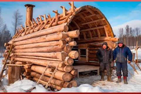 Two Brothers Build Amazing Log Cabin Off Grid From Scratch | by @lifeinthesiberianforest1