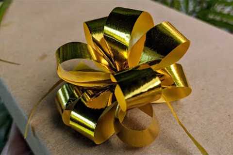 DIY How to make an Easy Gift Bow , Ribbon Bow