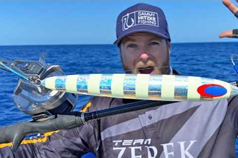 I drop a 800gr jig down 560m(1837ft) and IT GETS EATEN!! My deepest fish yet!