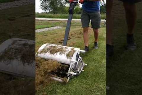 There's something oddly satisfying about this... #lawncare #grass #lawn