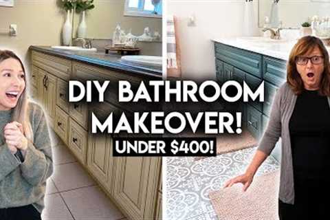 DIY BATHROOM MAKEOVER ON A BUDGET | RENTER FRIENDLY