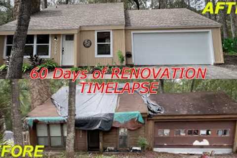 60 DAYS TIMELAPSE RENOVATING AN ABANDONED HOUSE  From START to FINISH (2 months in 28 Minutes )