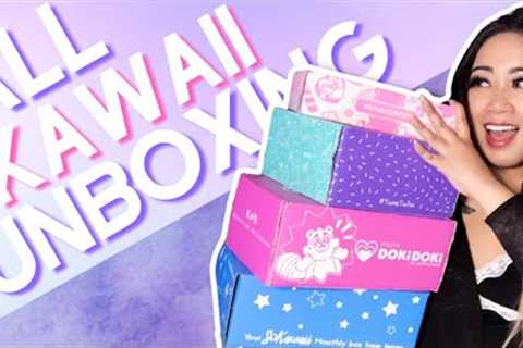 Unboxing ALL Kawaii Subscription Boxes 💜 Kawaii Box, Doki Doki Crate, Yume Twins, SoKawaii 💜