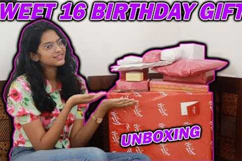 Unboxing 16 Gifts for my 16th Birthday 🤩🥰 || #Sneholic