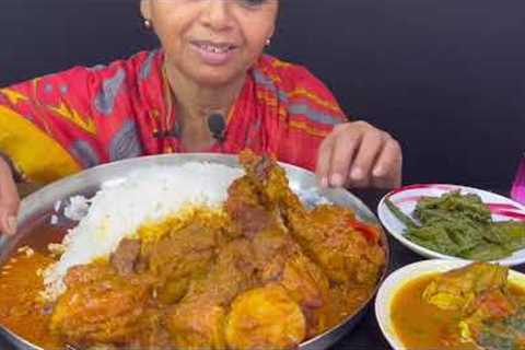 BIGBITES,EATING HUGE RICE SPICY 🔥🔥🥵 CHICKEN KOSHA,FISH CURRY,SIM CHORCHORI ।।