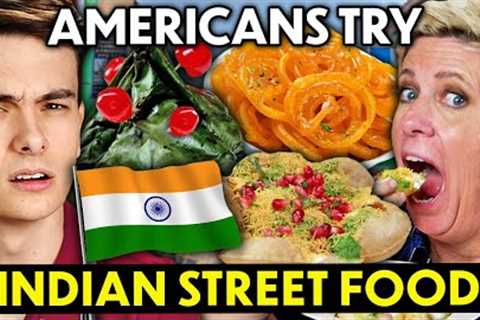 Americans Try Indian Street Food For The First Time! (Pav Bhaji, Dahi Puri, Jalebi)