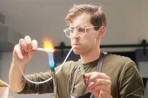 Tiny glass blowing