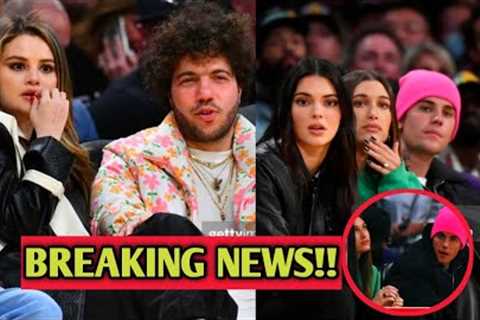 Justin Bieber and wife stuned to see Selena Gomez and Benny at the Lakers game
