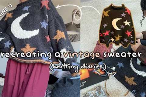 knitting diaries 🧶❄️| recreating a vintage sweater &amp; enjoying winter days ~