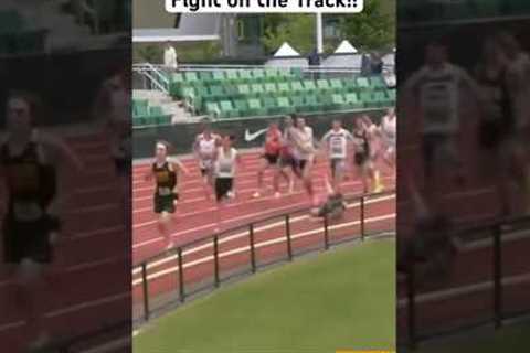 Fight on the Track! #sports #trending #trackandfield #funny #wow