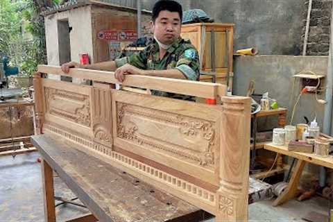 The Process Of Producing High Quality Wooden Furniture  Top Woodworking Skills Of A Young Carpenter