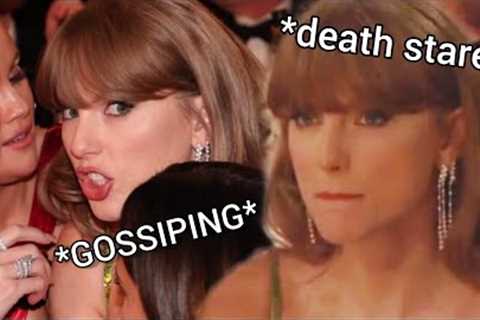 Taylor Swift being CHAOTIC on 2024 Golden Globes for 2 minutes straight