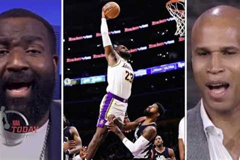 NBA Today | Perkins reacts to LeBron dunk on PG13 as Lakers beat Clippers to end their losing streak