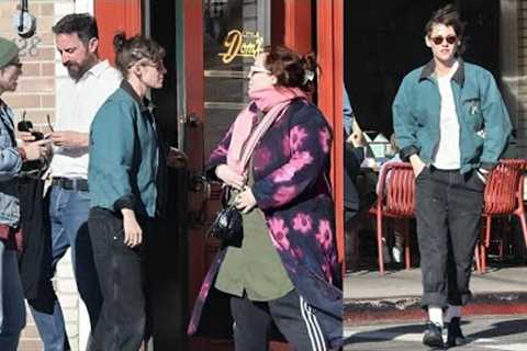Kristen Stewart gets brunch with fiancée Dylan Meyer in LA
