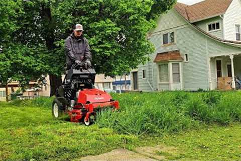 Her Lawn Guy DISAPPEARED So I Told Her I'd MOW Her Crazy OVERGROWN Yard