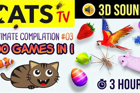 GAMES FOR CATS &amp; DOGS -  100 in 1 🐁 🐠 🐞 ULTIMATE Game Compilation #03  - 3 HOURS [CATS TV]