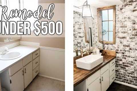 BATHROOM REMODEL UNDER $500 🔨