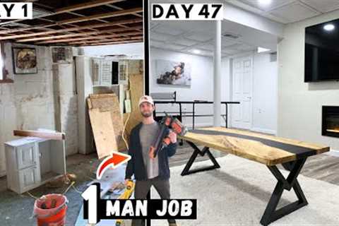Incredible DIY Basement Renovation Time Lapse (I saved $30,000 by doing EVERYTHING myself!)