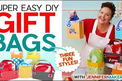 How to Make Gift Bags - Three Fun Styles with a Cricut or Wrapping Paper!