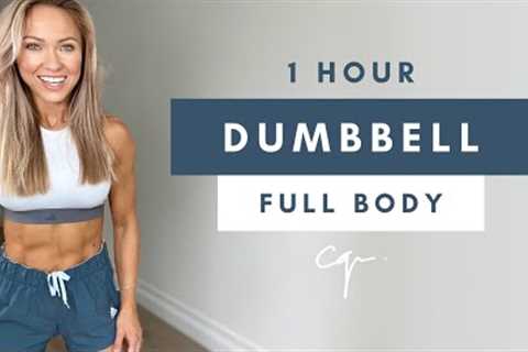 1 Hour DUMBBELL FULL BODY WORKOUT at Home | Caroline Girvan