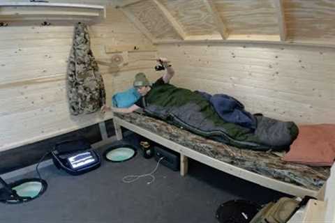 Solo Ice Camping on Red Lake! Catch and Cook