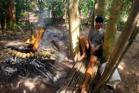 Homeless Survival - Build a new place in the forest and find grilled fish for food