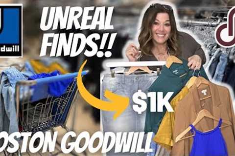 I found over $1K in NEW items for CHEAP! Thrift with me at Goodwill in Boston! Poshmark Thrift Haul