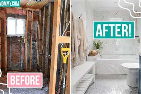DIY Small Bathroom Renovation with EXTREME before &amp; after! | Lake House Makeover | The DIY Mommy